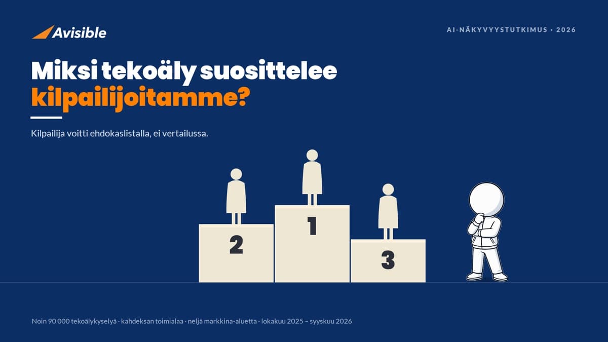 Miksi tekoäly suosittelee kilpailijoitamme?