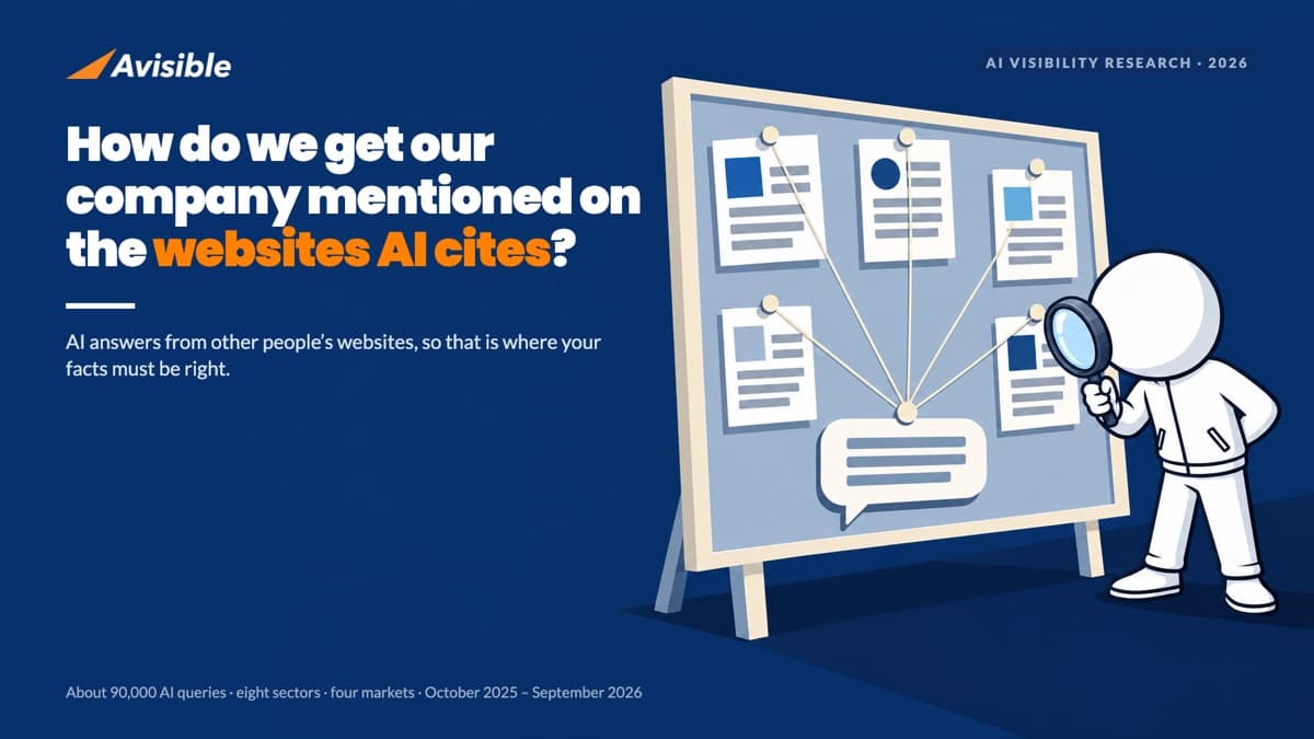 How do we get our company mentioned on the websites AI cites?