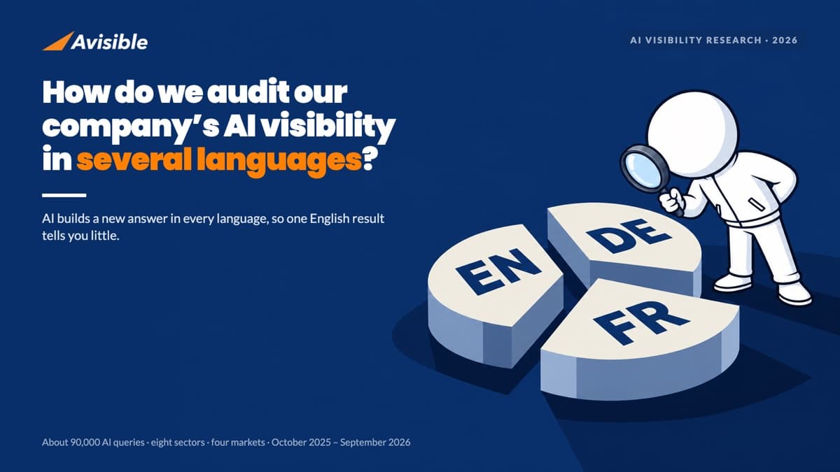 How do we audit our company's AI visibility in several languages?