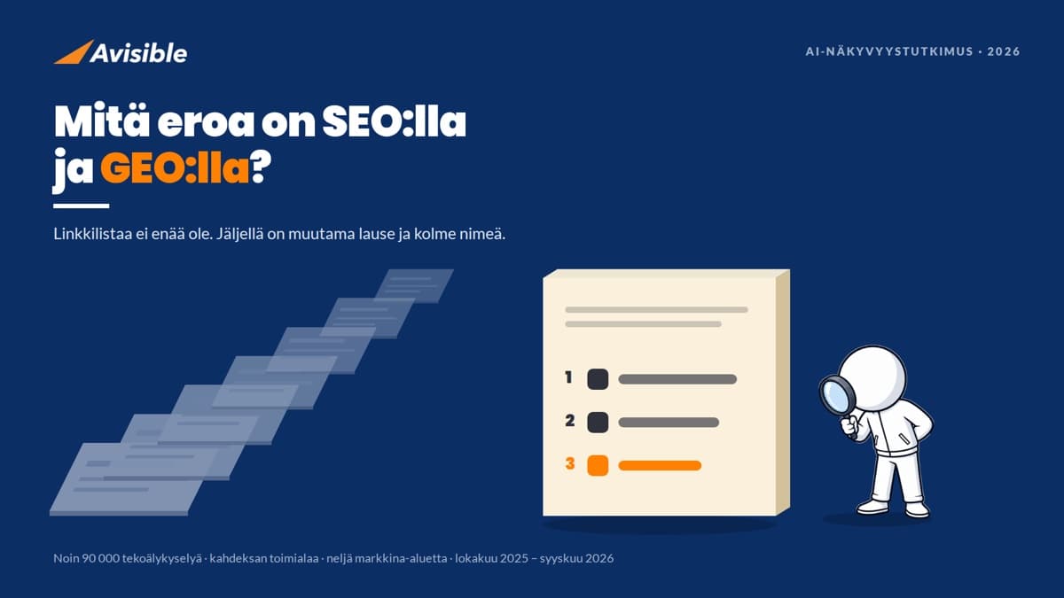 Mitä eroa on SEO:lla ja GEO:lla?