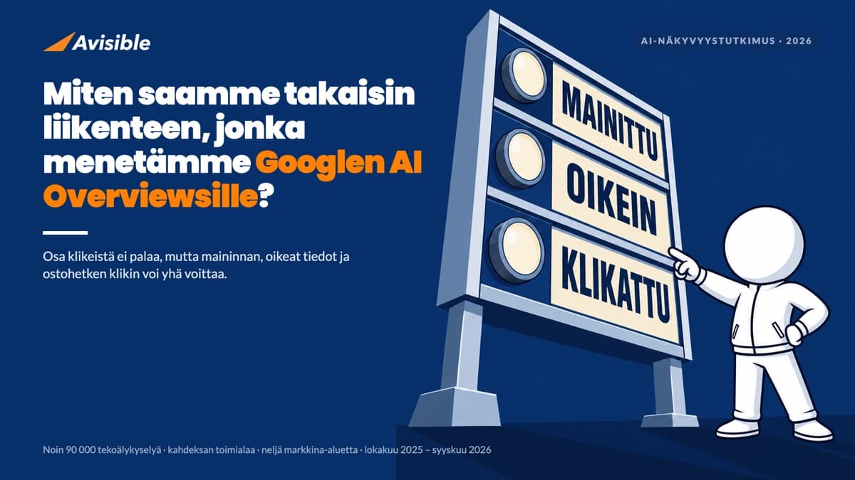 Miten saamme takaisin liikenteen, jonka menetämme Googlen AI Overviewsille?