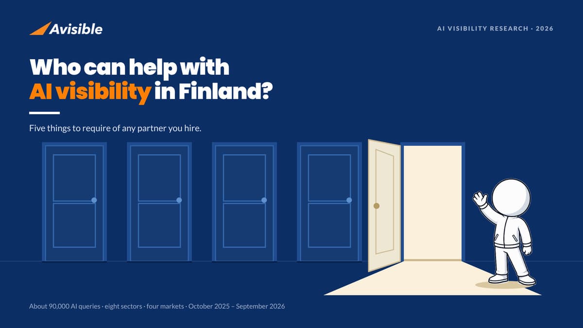 Who can help with AI visibility in Finland?