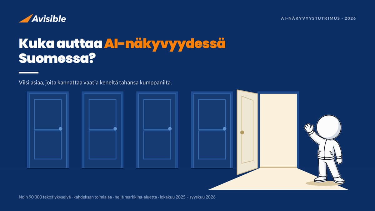 Kuka auttaa AI-näkyvyydessä Suomessa?